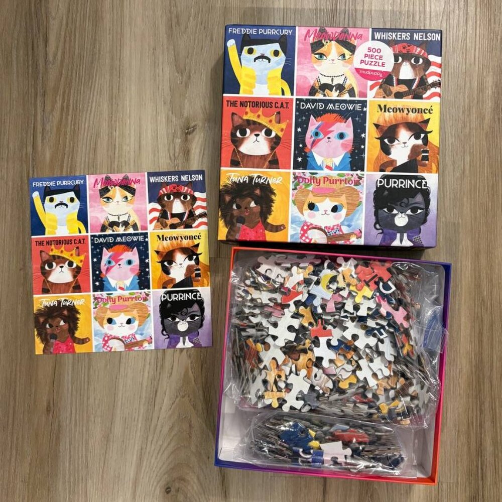 "Music Cats" Mudpuppd 500 pc Puzzle - Planet Cat Studio - Picture 2 of 3